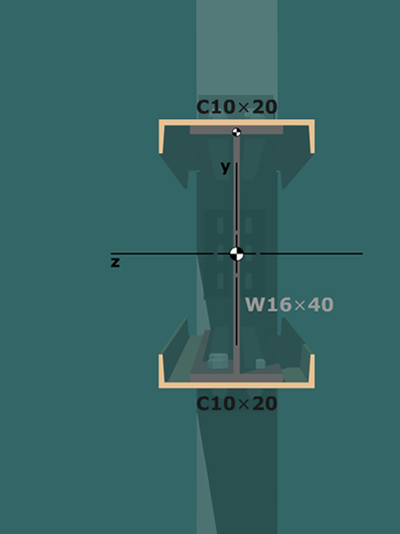 Bolt spacing in built-up steel beam