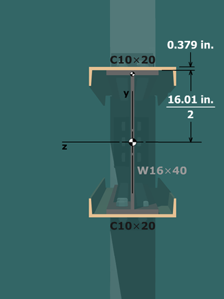 Bolt spacing in built-up steel beam