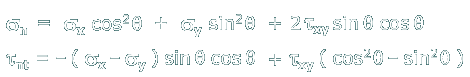 Deriving equations for Mohr's circle