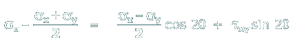 Deriving equations for Mohr's circle
